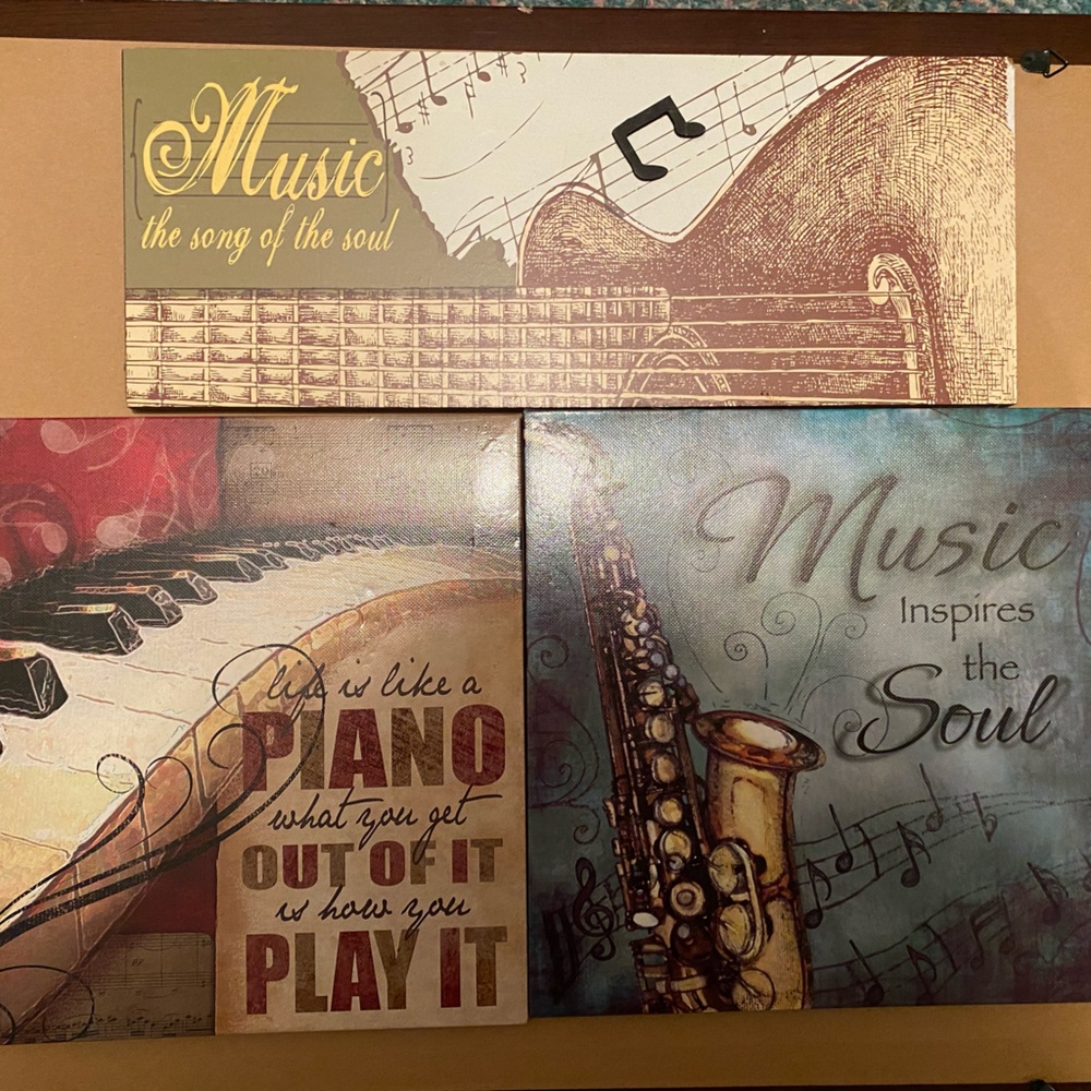Music Themed Wall Art Set